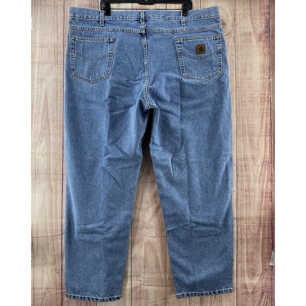 Carhartt Jeans Men's Sz 46x30 Blue Denim Pants‎ Relaxed Fit Original Straight - Picture 2 of 7